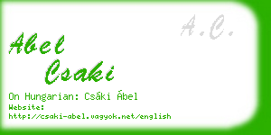 abel csaki business card